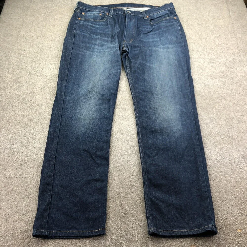 Levis 514 Jeans Mens 38x32 Blue Medium Wash Regular Straight Denim Pants Casual